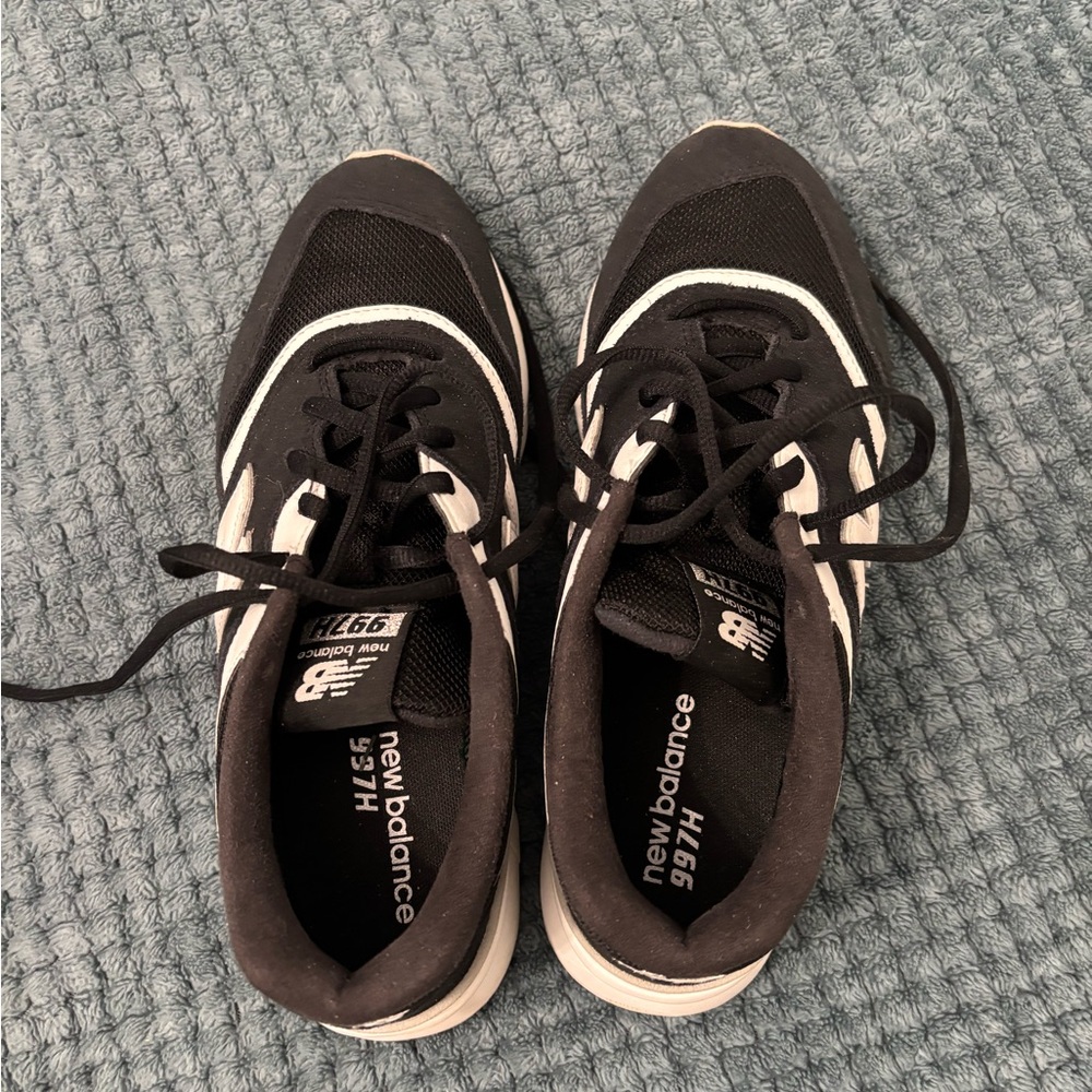 New Balance 997 Black and White Sneakers